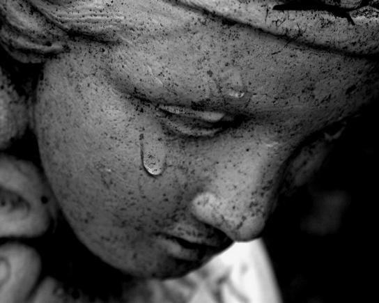 angel, crying, statue